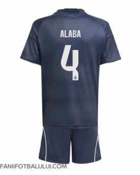 Real Madrid David Alaba #4 Echipament de Fotbal Replică 2025-26 Copii Deplasare (+ Șorturi)